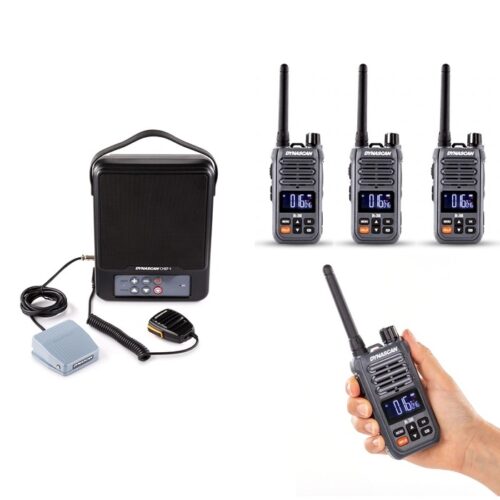 Pack comunicación hostelería Dynascan CHEF-1 con pedal para cocina + 4 walkies R-38 con función REPLAY